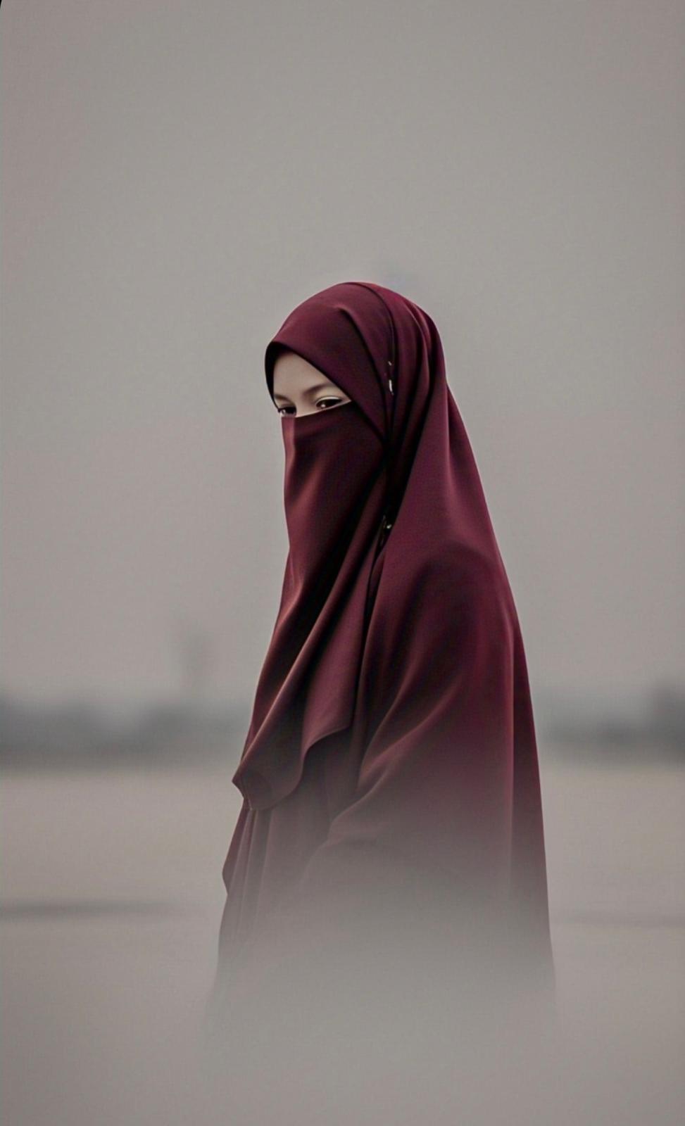 Niqab Hijab Combo - Burgandy – LAYYAN COLLECTION