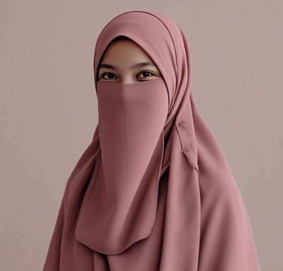Niqab Hijab Combo - Tea Pink – LAYYAN COLLECTION