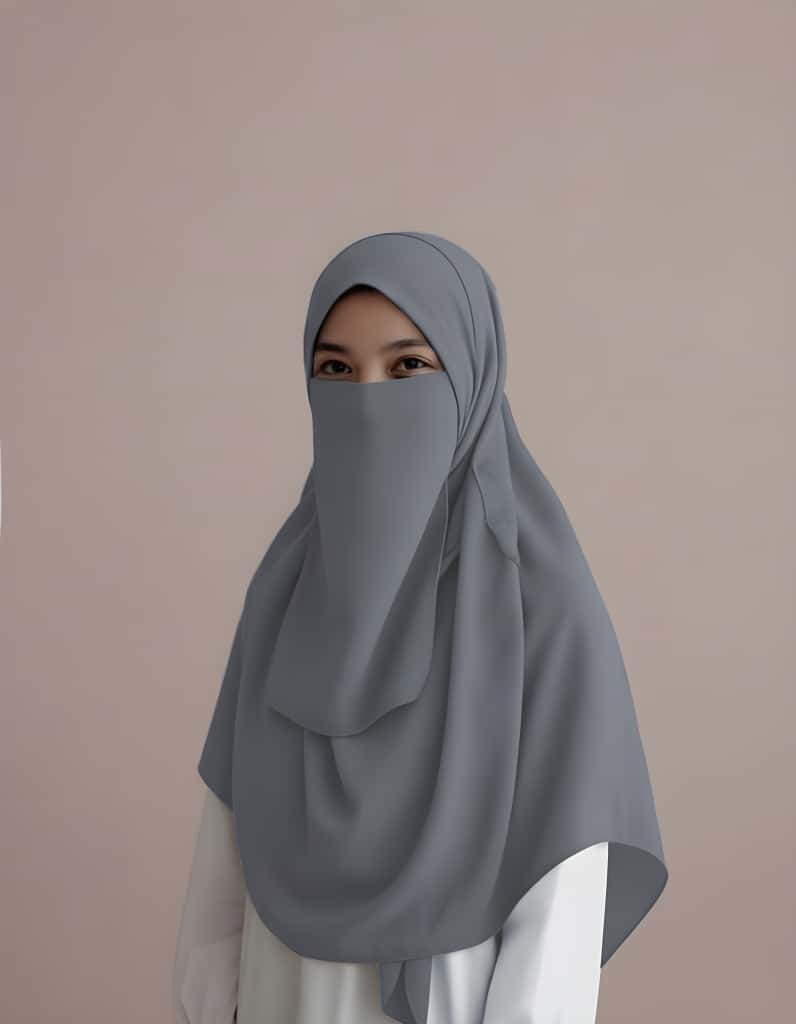 Niqab Hijab Combo - Dark Gray – LAYYAN COLLECTION