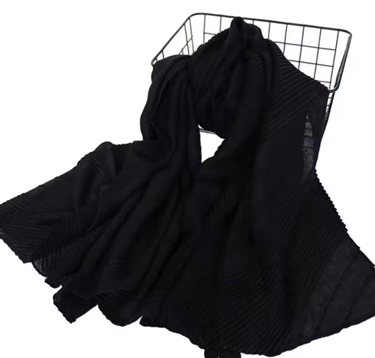 Cotton V Pleat - Black – LAYYAN COLLECTION